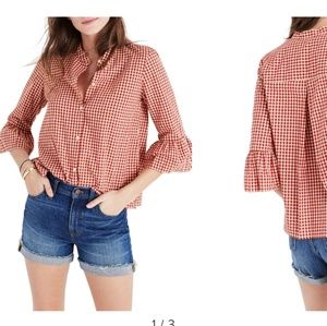 Madewell Gingham Button Down Blouse